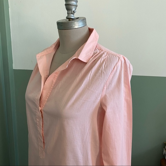 J Crew - pink tunic Toluca popover button down shirt NWT - Picture 11 of 16